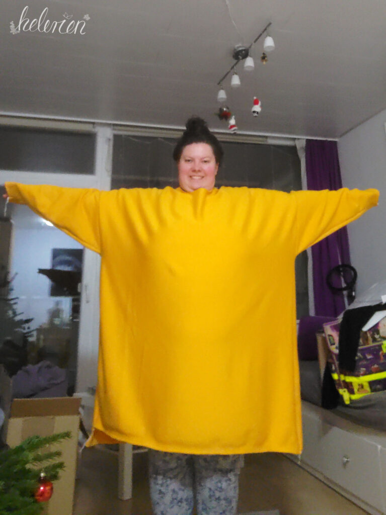 gelber Hoodie richige Größe